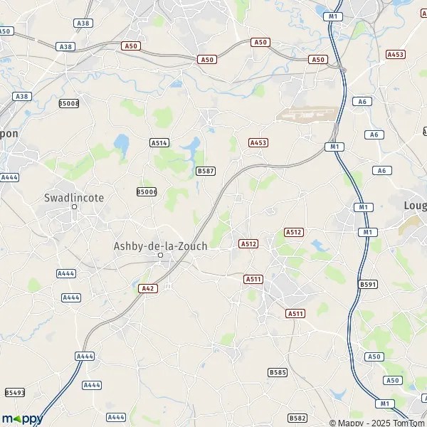 Map Castle Donington map of Castle Donington (DE74 2) and practical